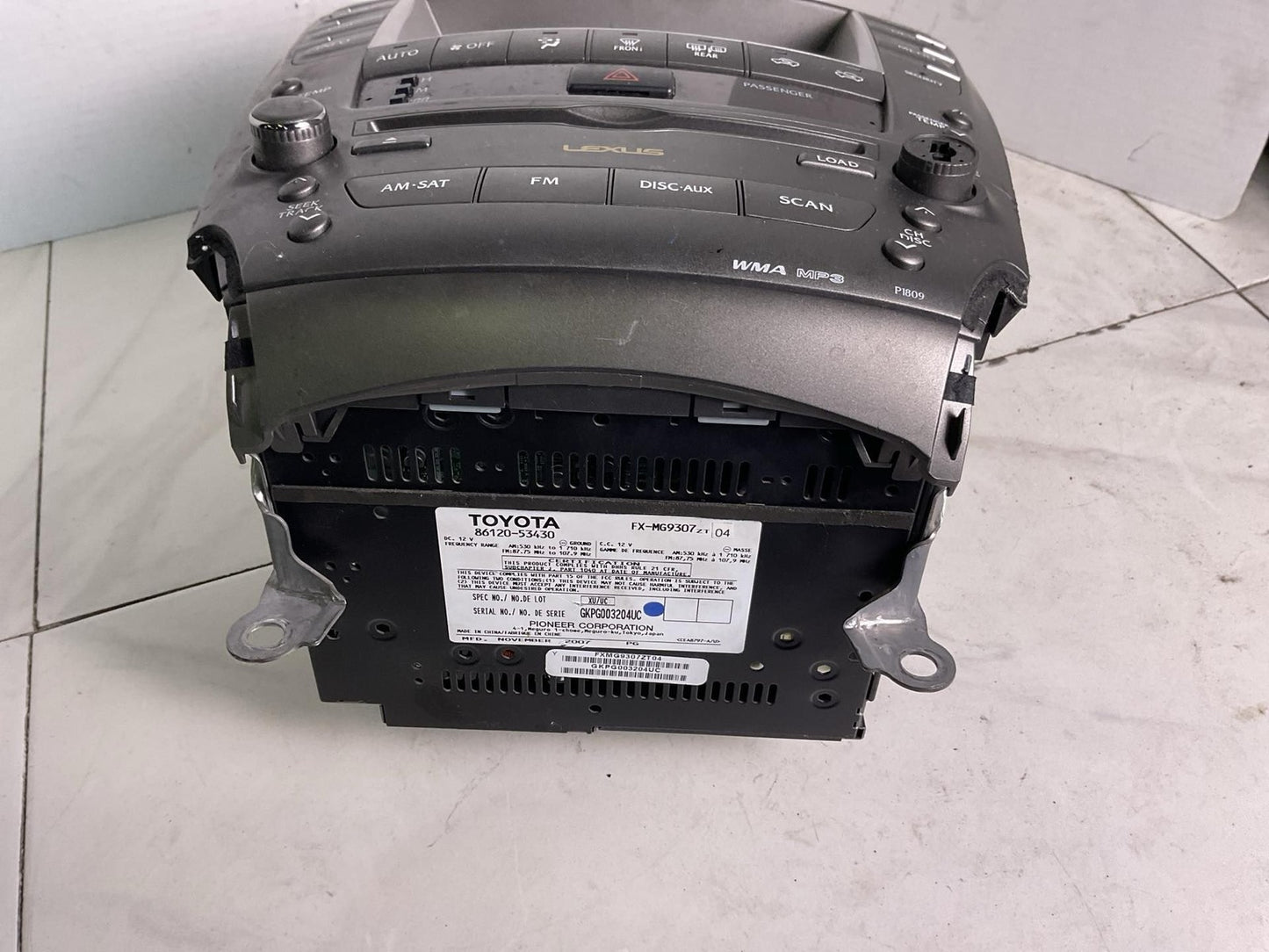 Audio & Visual Equip.(radio) LEXUS IS250 06 07 087