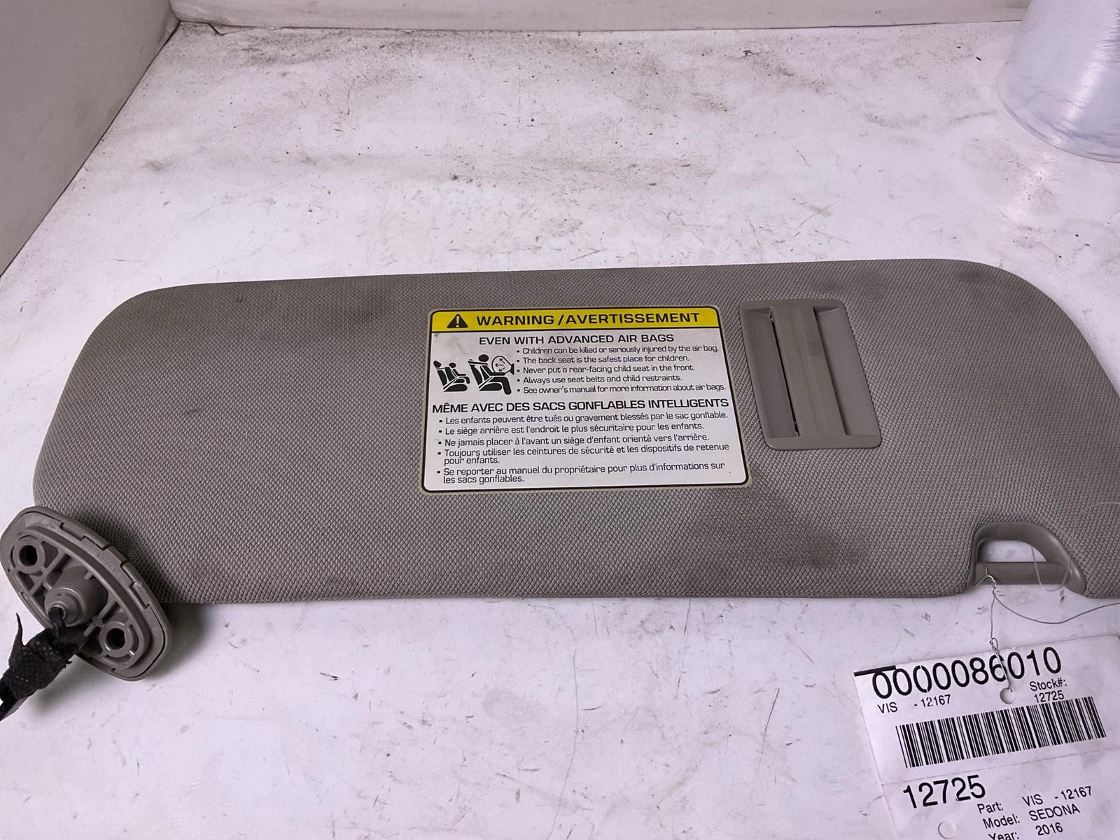 Sun Visor KIA SEDONA Left 15 16 17 18 19 20 210