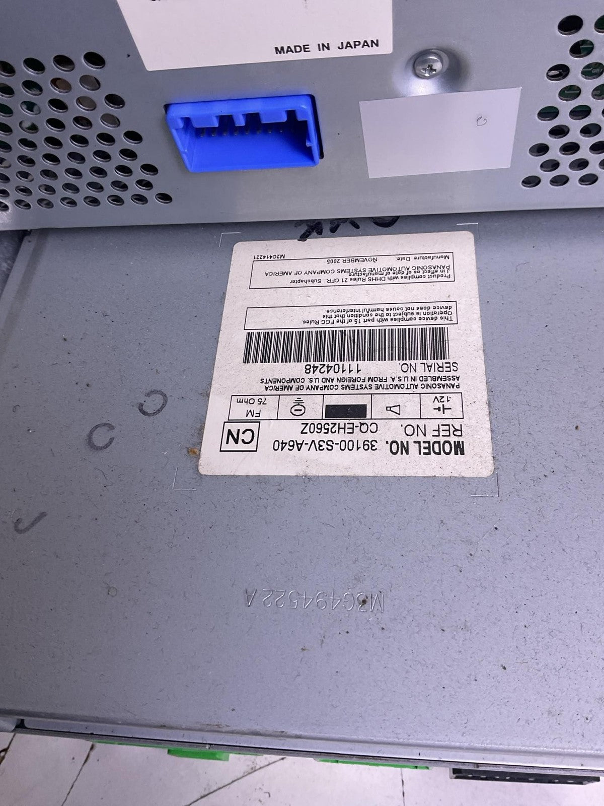 Audio & Visual Equip.(radio) ACURA MDX 05 063