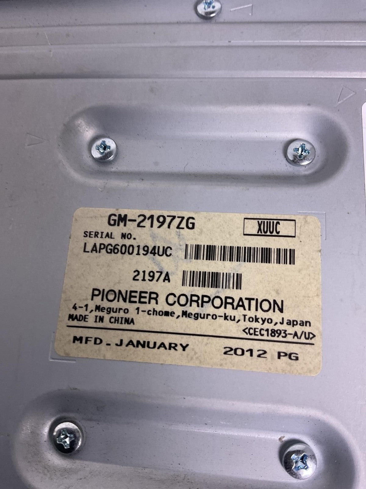 Audio & Visual Equip.(radio) CHEVY EQUINOX 10 11 12 13 14 15 16 176