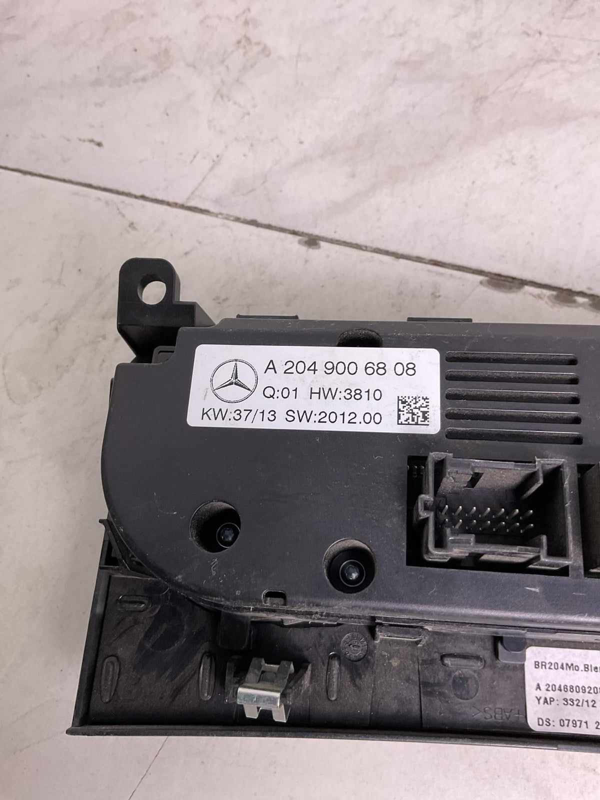 Heater A/c Control MERCEDES C-CLASS 13 143