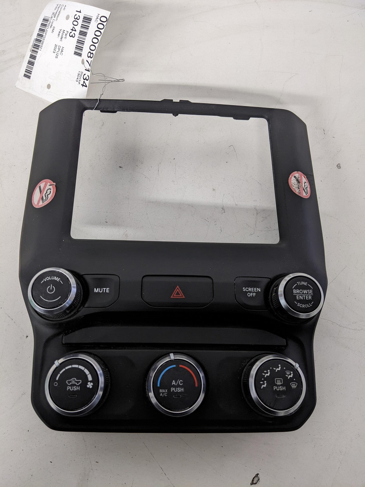 Heater A/c Control DODGE PICKUP 2500 230