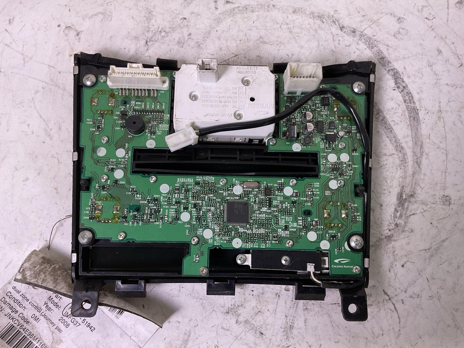 Heater A/c Control INFINITI G37 08 091