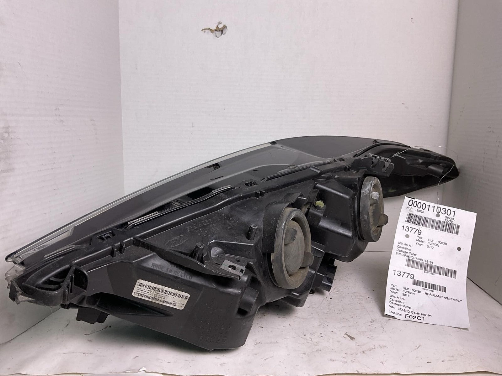 Headlamp Assembly FORD FUSION Right 17 18 19 203