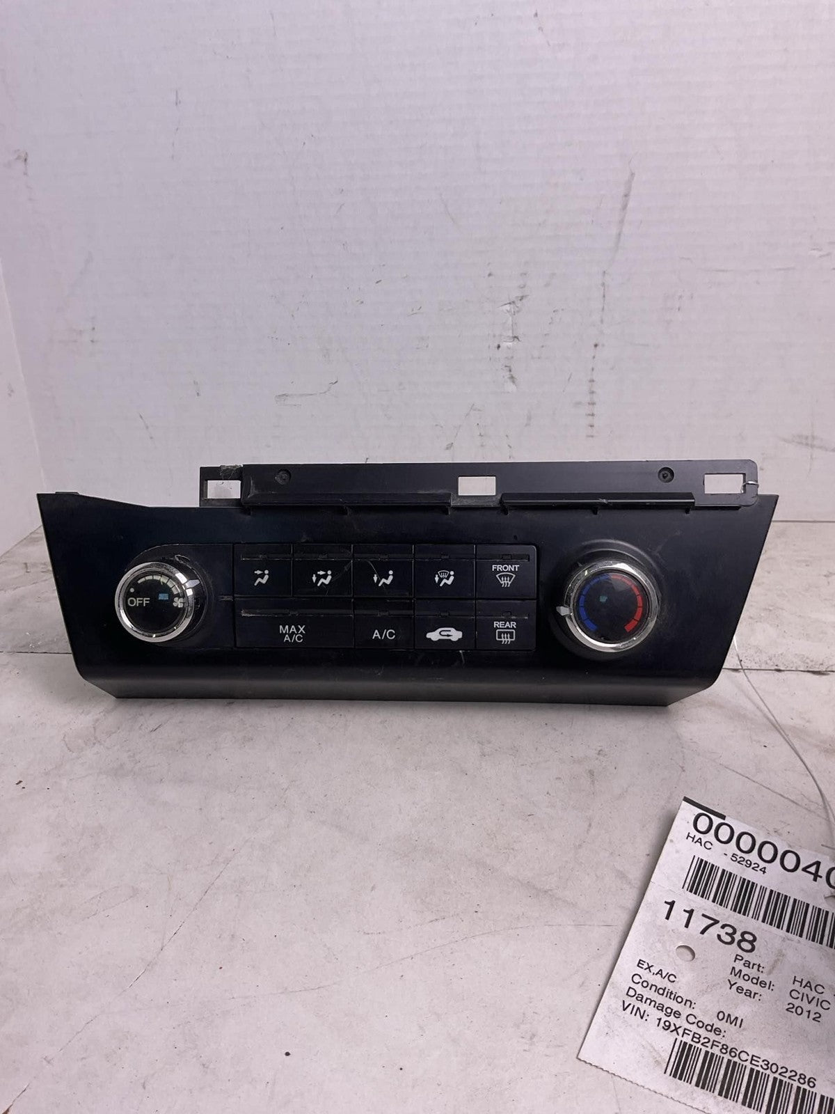 Heater A/c Control HONDA CIVIC 120