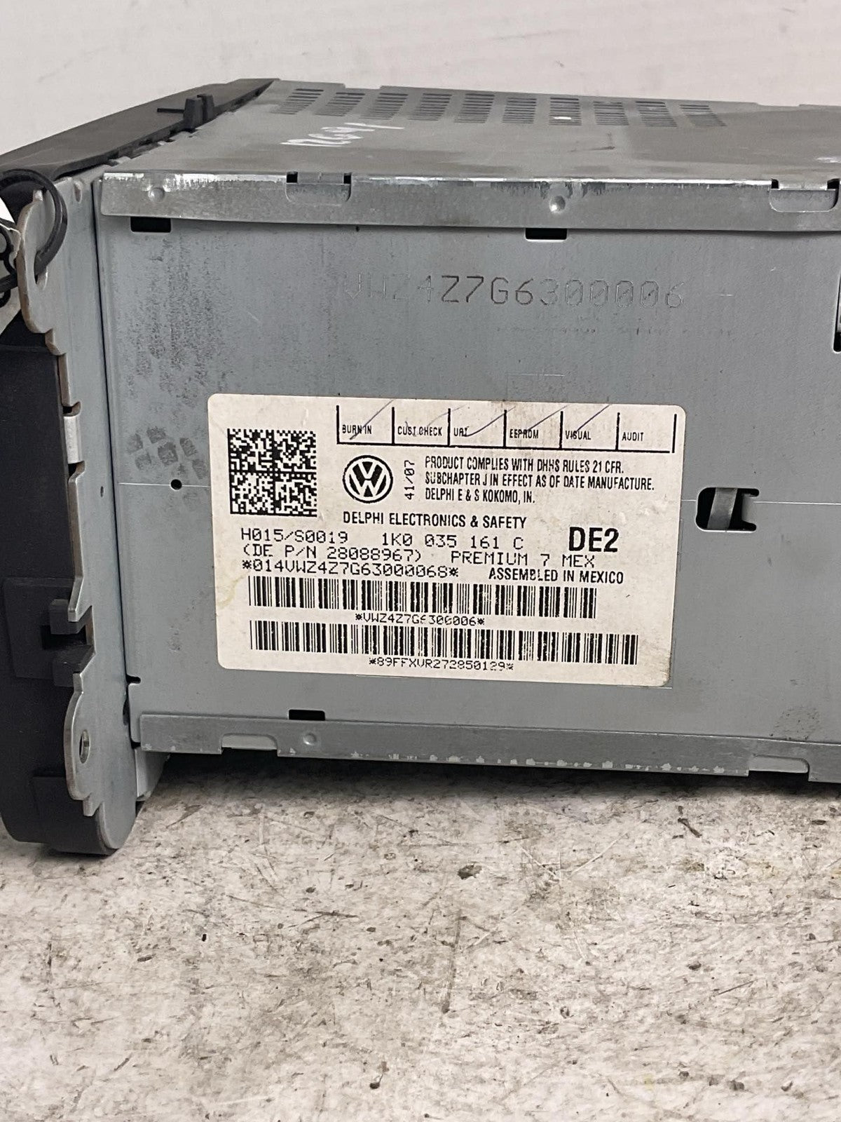 Audio & Visual Equip.(radio) JETTA EXCEPT GLI 08 091