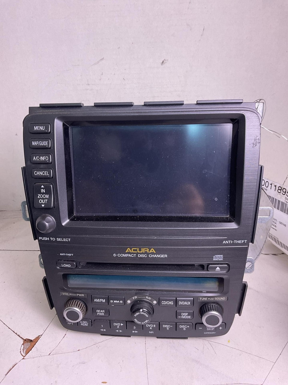 Audio & Visual Equip.(radio) ACURA MDX 05 060