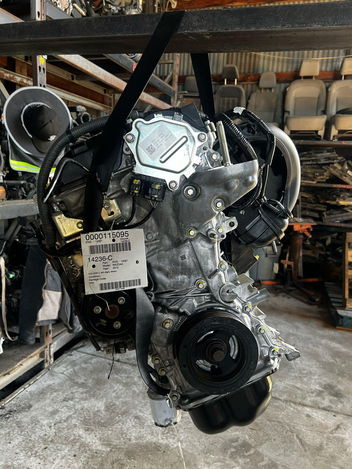2015 Mazda3 2.0L Engine Assembly 4-Cyl SKYACTIV OEM Used i Sport Hatchback FWD0