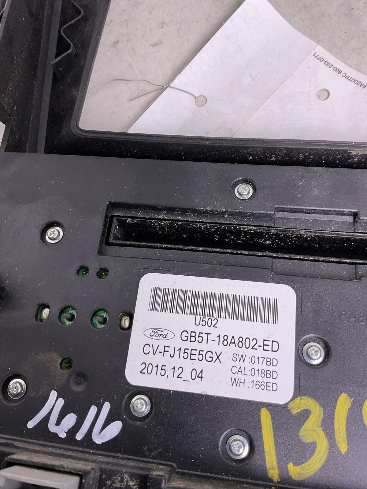 Heater A/c Control FORD EXPLORER 16 17 18 194