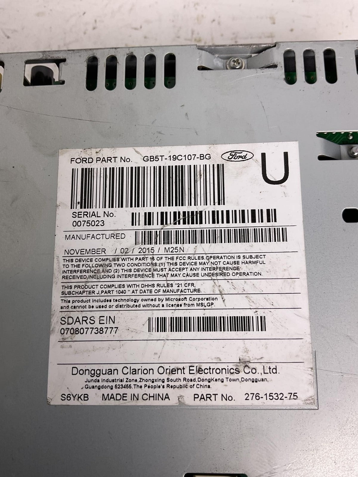 Audio & Visual Equip.(radio) FORD EXPLORER 16 174