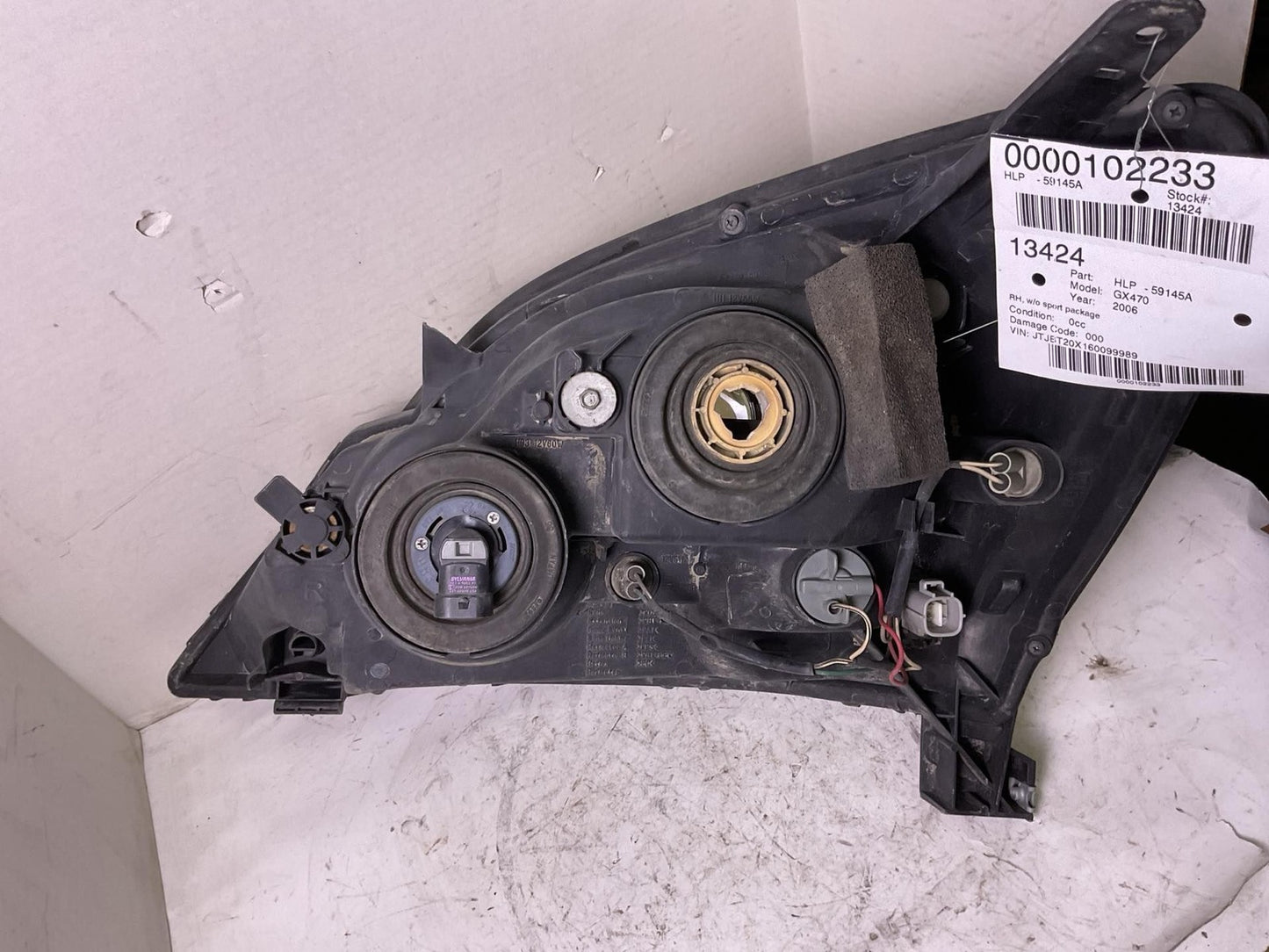 Headlamp Assembly LEXUS GX470 Right 03 04 05 06 07 08 092