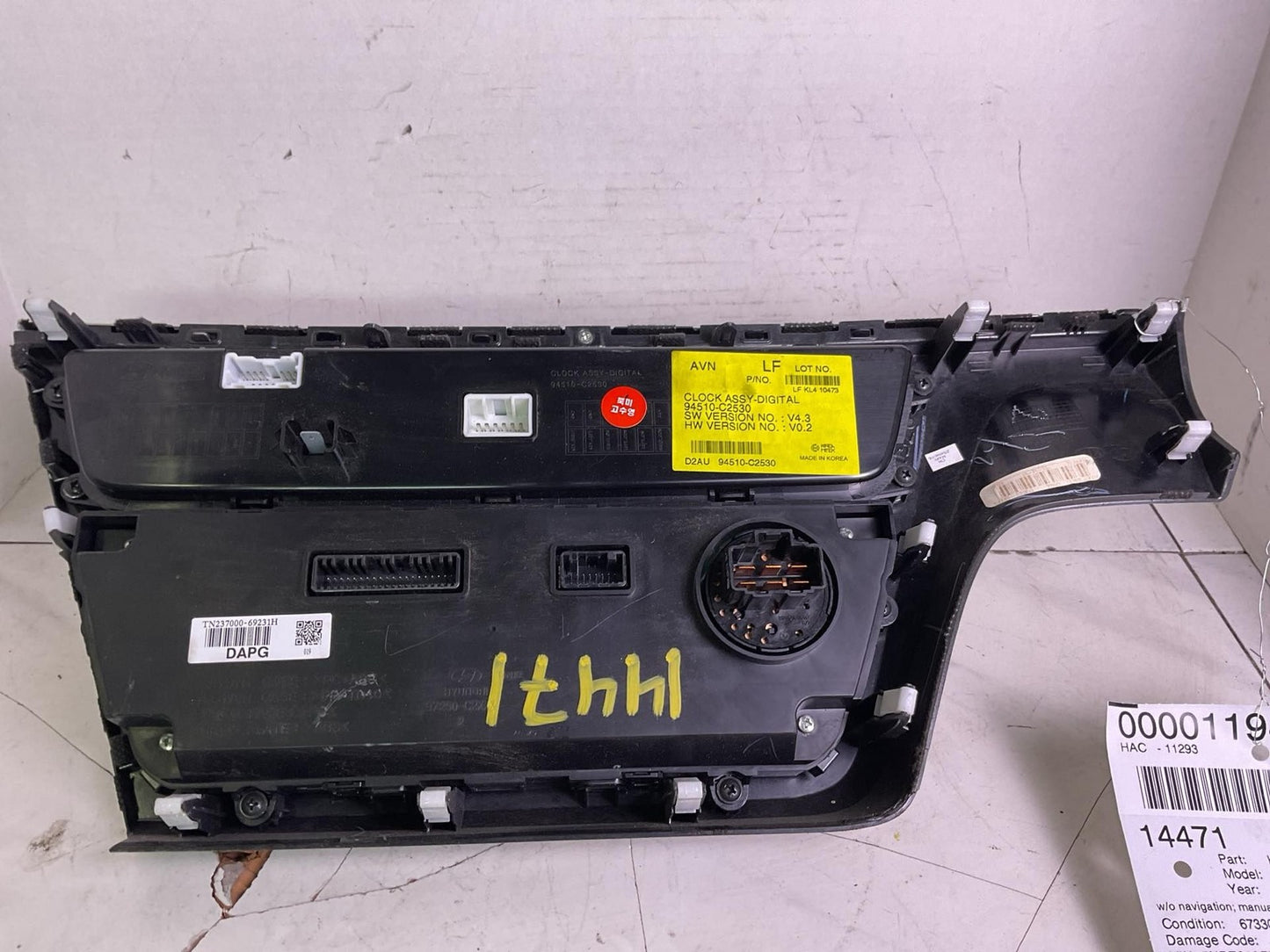 Heater A/c Control HYUNDAI SONATA 15 16 172