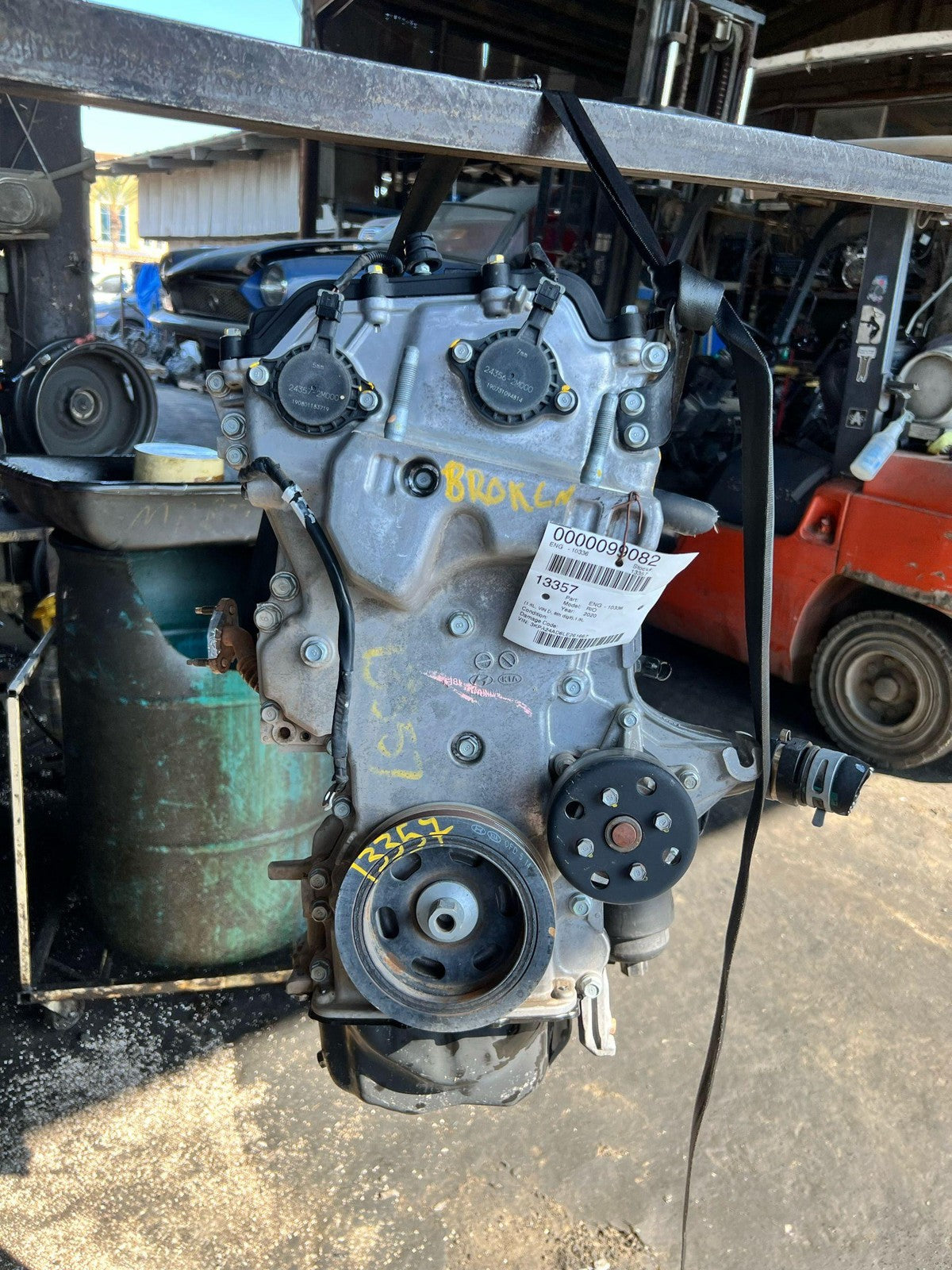 2020 Kia Rio Engine Assembly 1.6L 4-Cyl Motor OEM Complete Low Miles Tested4