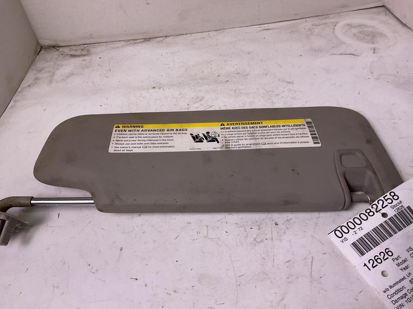 Sun Visor CHEVY CRUZE Left 11 12 13 14 15 160
