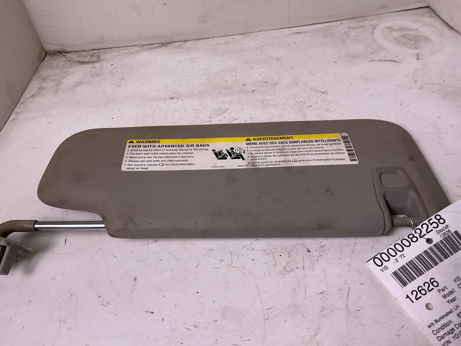 Sun Visor CHEVY CRUZE Left 11 12 13 14 15 160