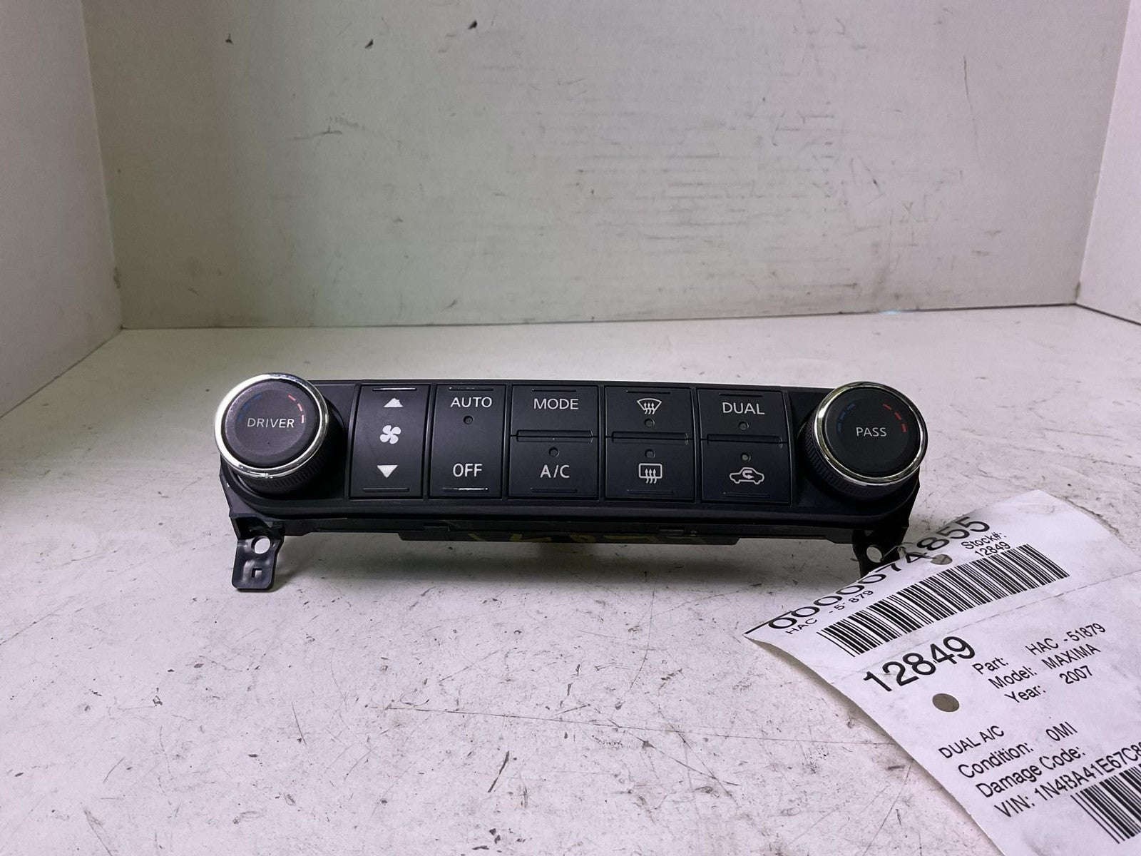 Heater A/c Control NISSAN MAXIMA 07 080