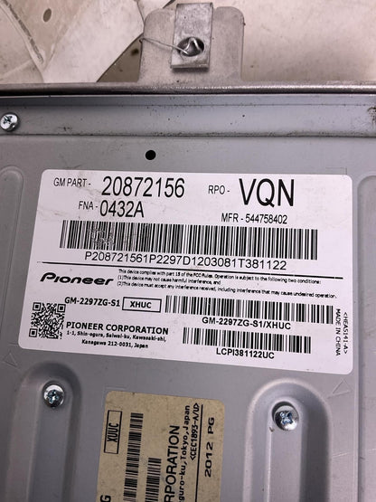 Audio & Visual Equip.(radio) CHEVY EQUINOX 10 11 12 13 14 15 16 175