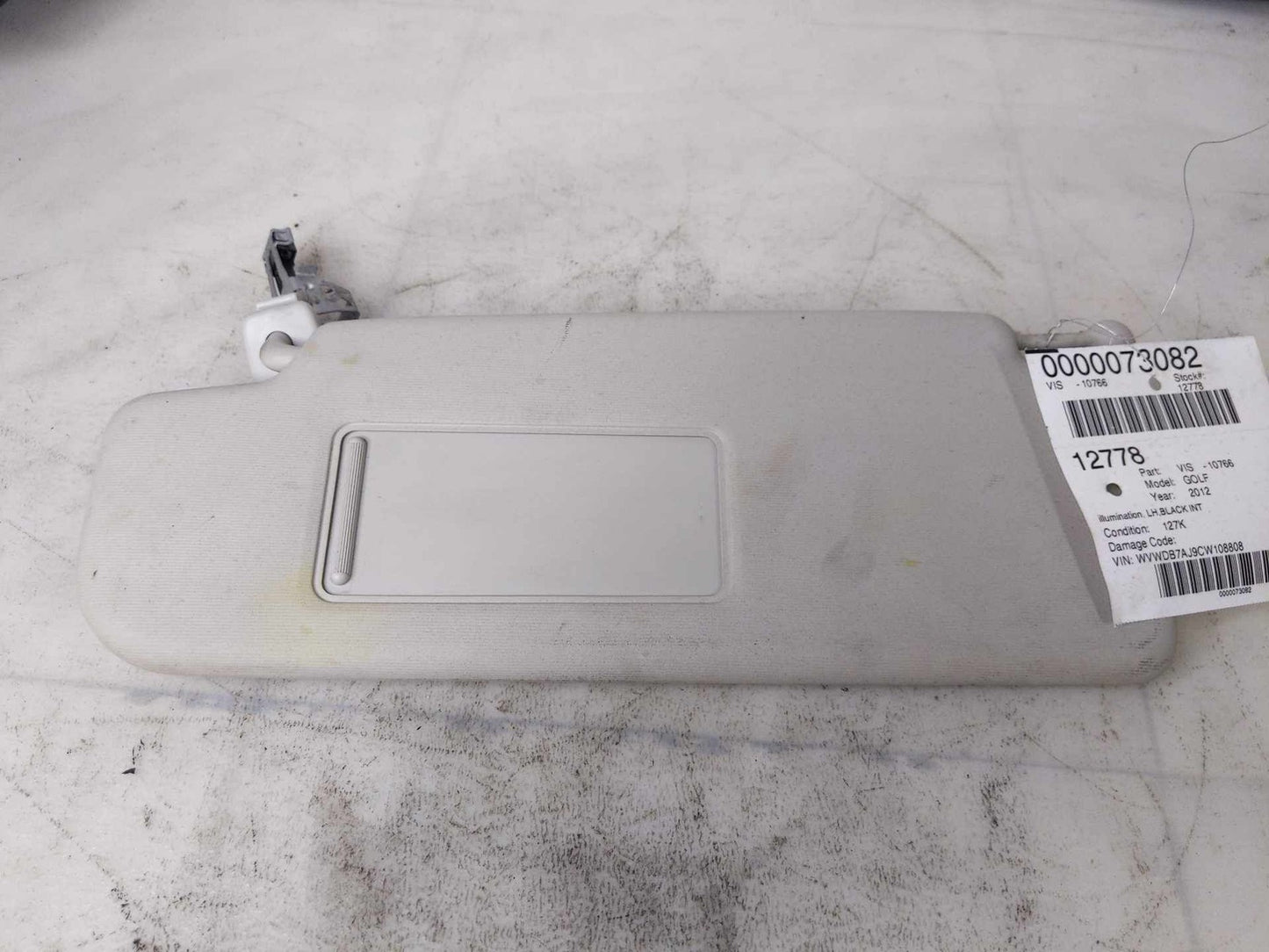 Sun Visor GOLF EXCEPT GTI Left 10 11 12 13 140