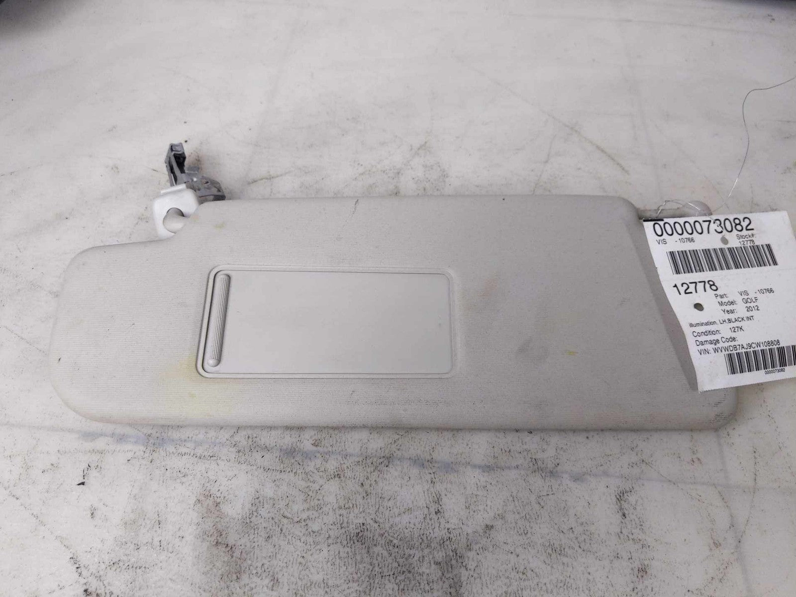 Sun Visor GOLF EXCEPT GTI Left 10 11 12 13 140