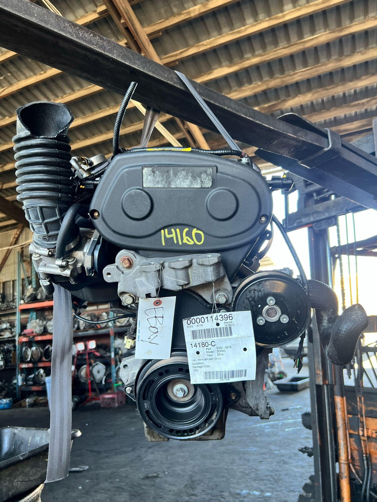 Engine Assembly 1.8L 2014 Chevrolet Sonic Motor OEM2