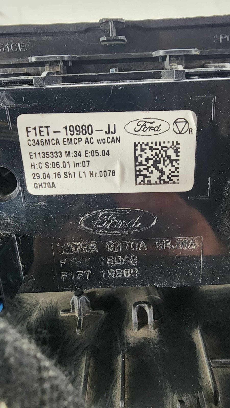 Heater A/c Control FORD FOCUS 15 16 17 188