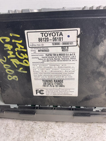 Audio & Visual Equip.(radio) TOYOTA CAMRY 07 08 09 10 111