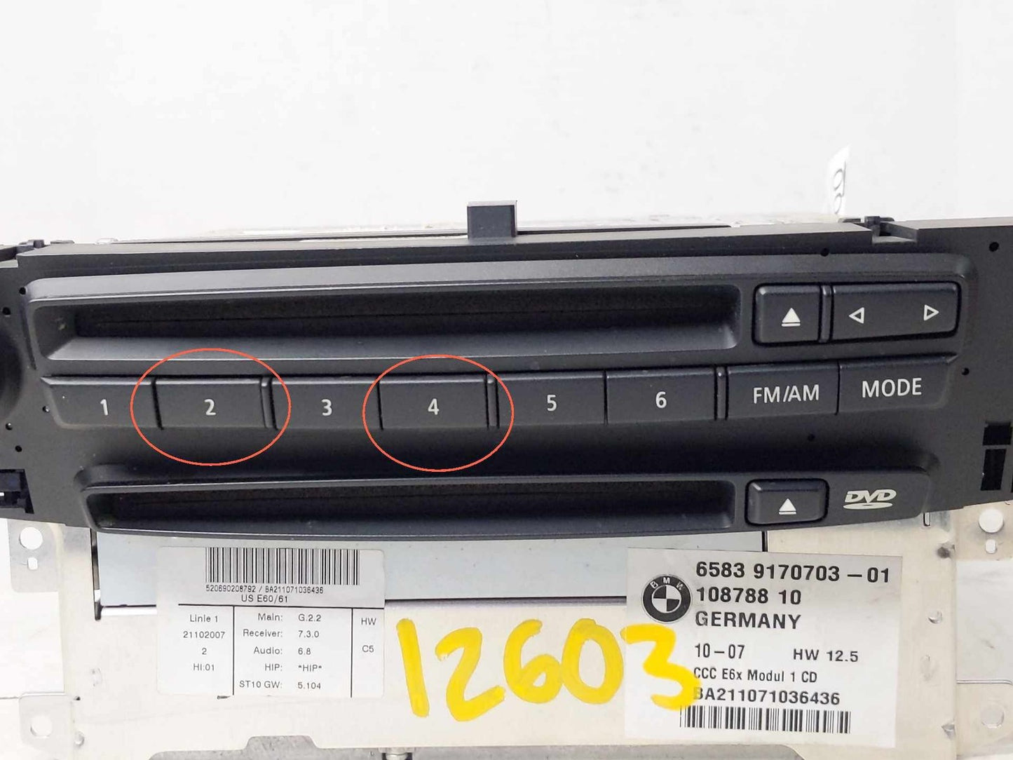 Car Stereo Radio Equipment Audio & Visual For 2008 2009 2010 Bmw 528i12