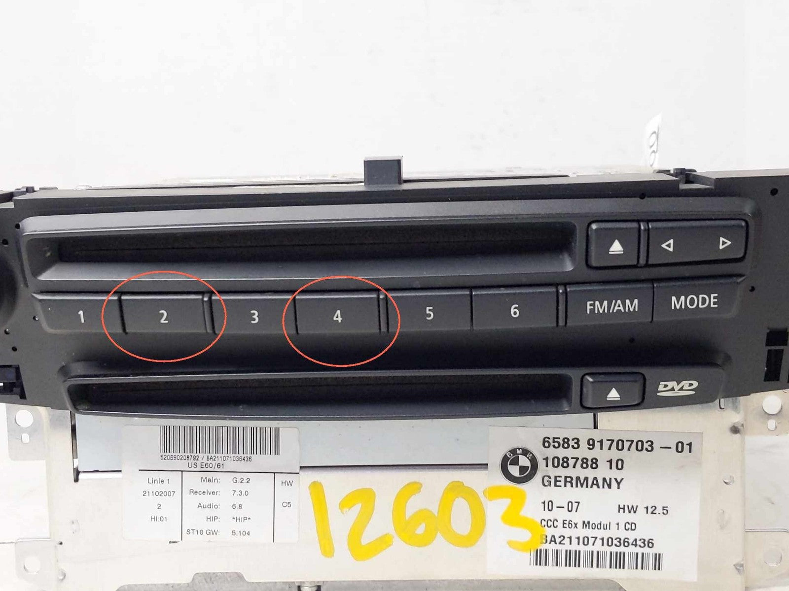 Car Stereo Radio Equipment Audio & Visual For 2008 2009 2010 Bmw 528i12