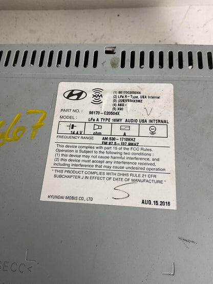 Audio & Visual Equip.(radio) HYUNDAI SONATA 15 16 171
