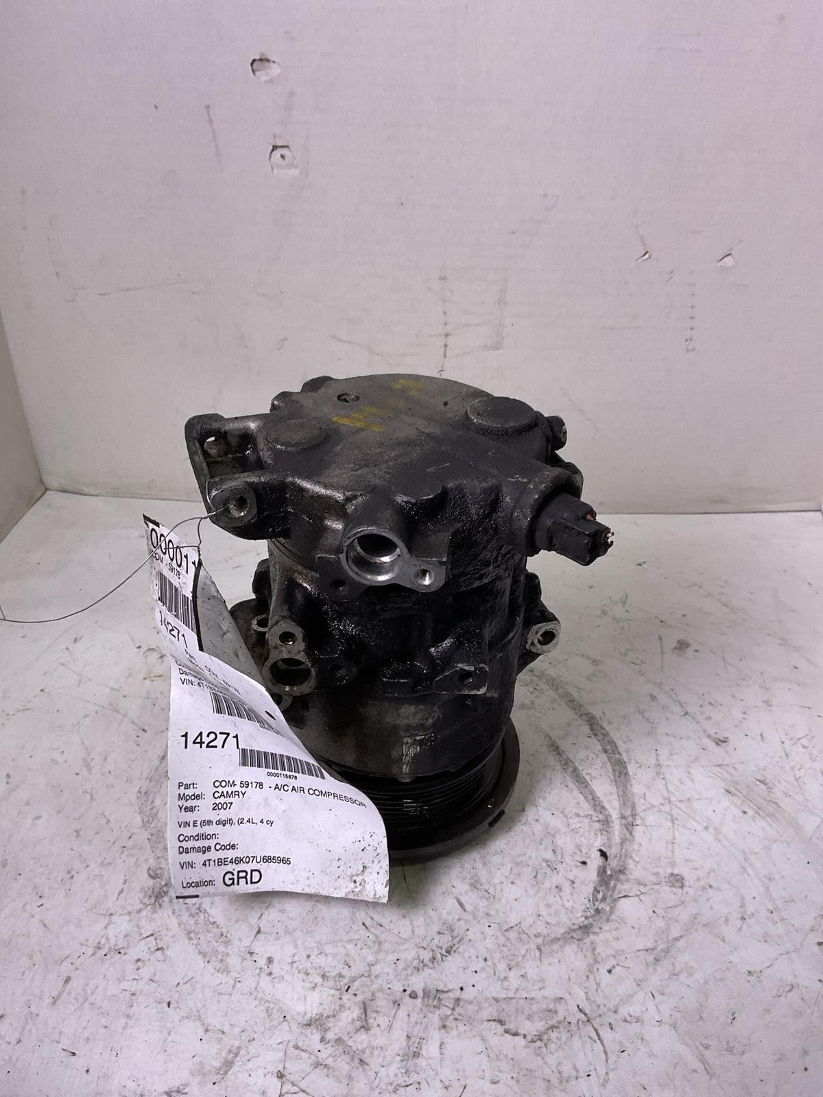 A/c Air Compressor TOYOTA CAMRY 07 08 090