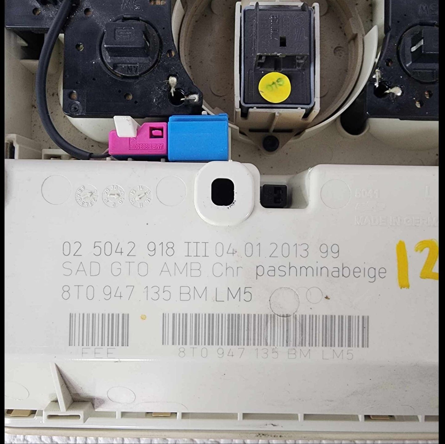 Overhead Console AUDI A5 08 09 10 11 12 13 14 15 16 177