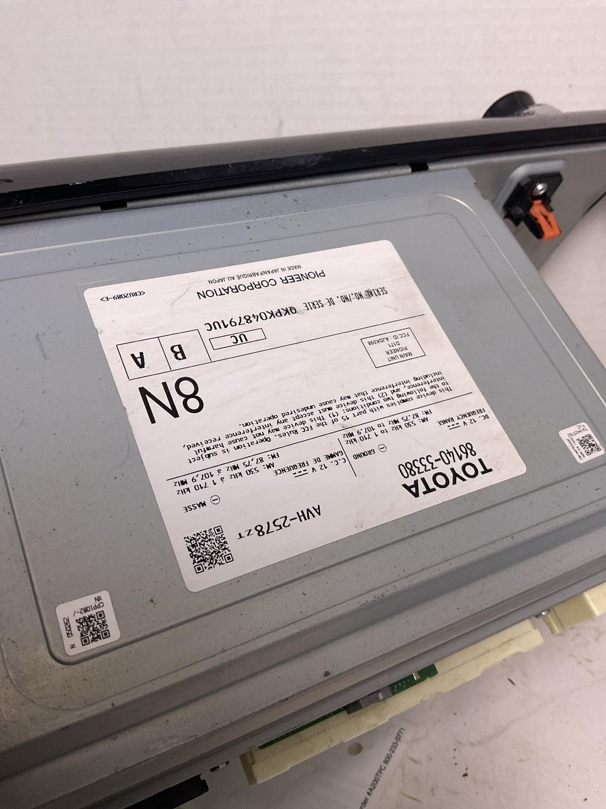 Audio & Visual Equip.(radio) TOYOTA CAMRY 182