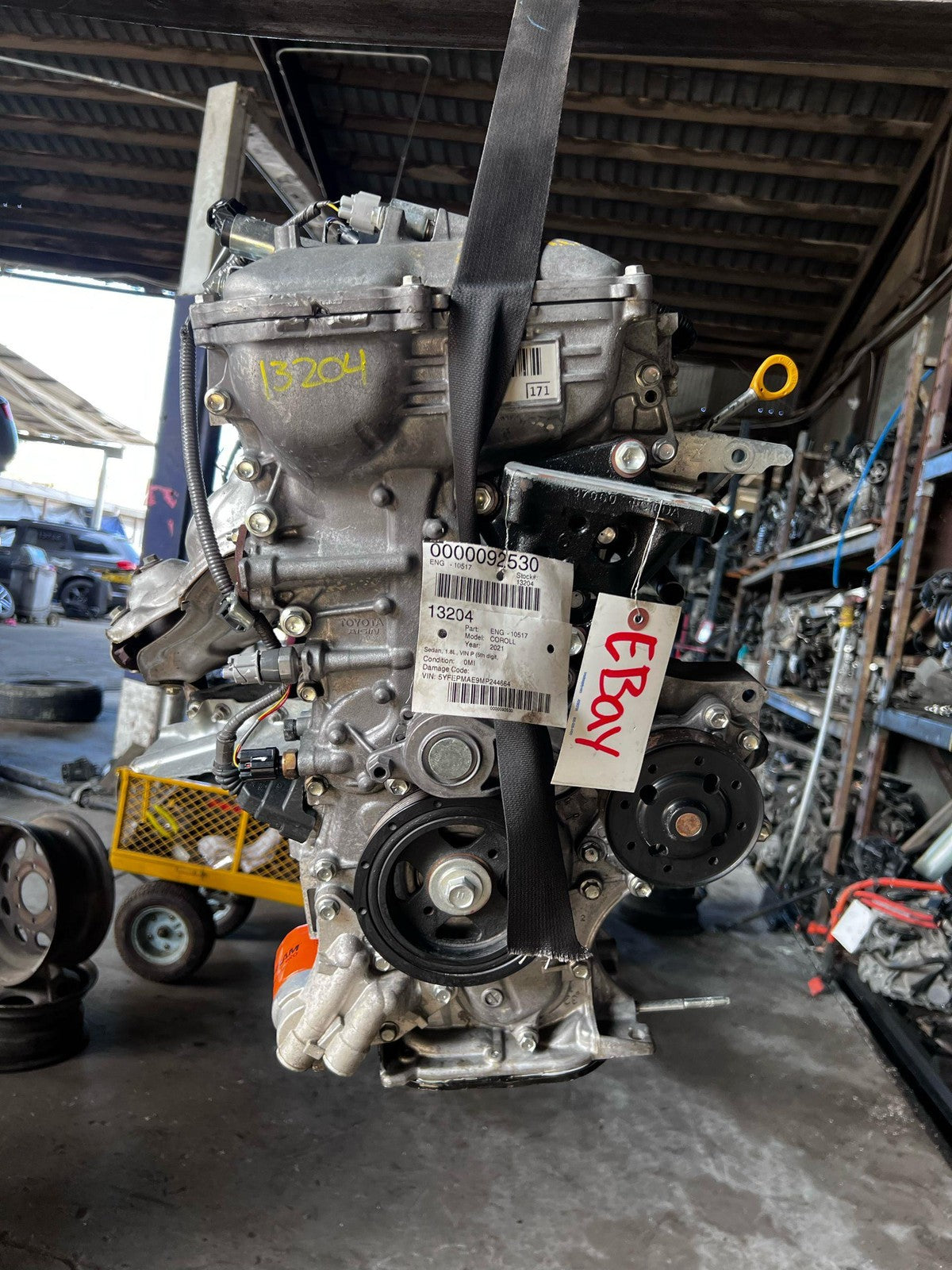 2021 Toyota Corolla 1.8L 2ZRFAE Engine Assembly OEM L LE XLE0