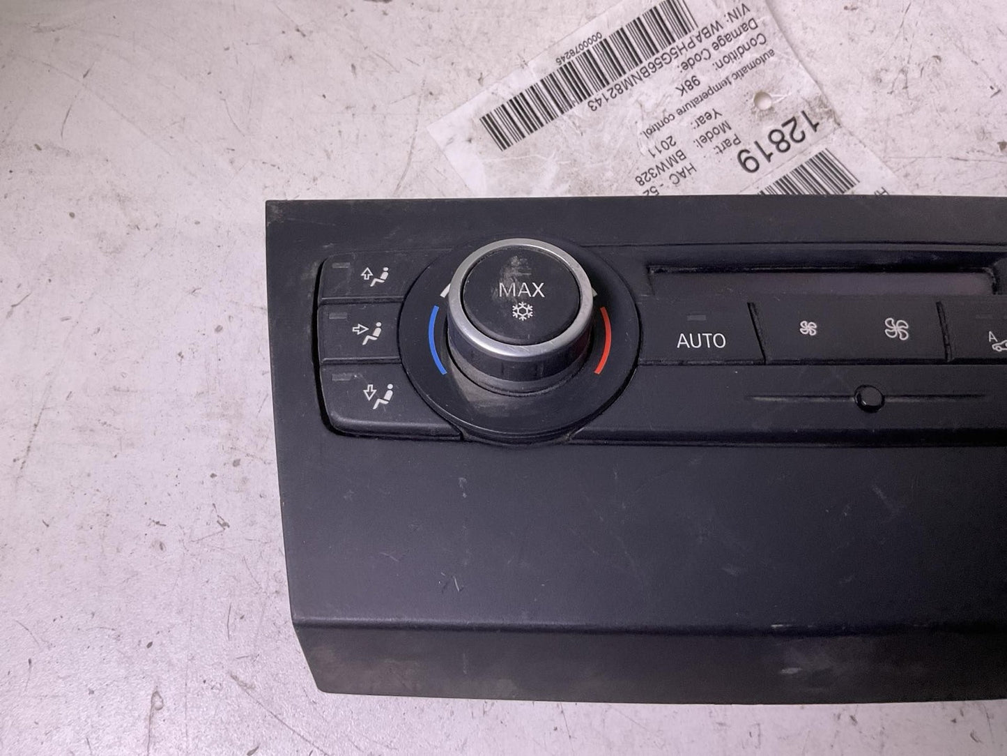 Heater A/c Control BMW 328 SERIES 10 11 121