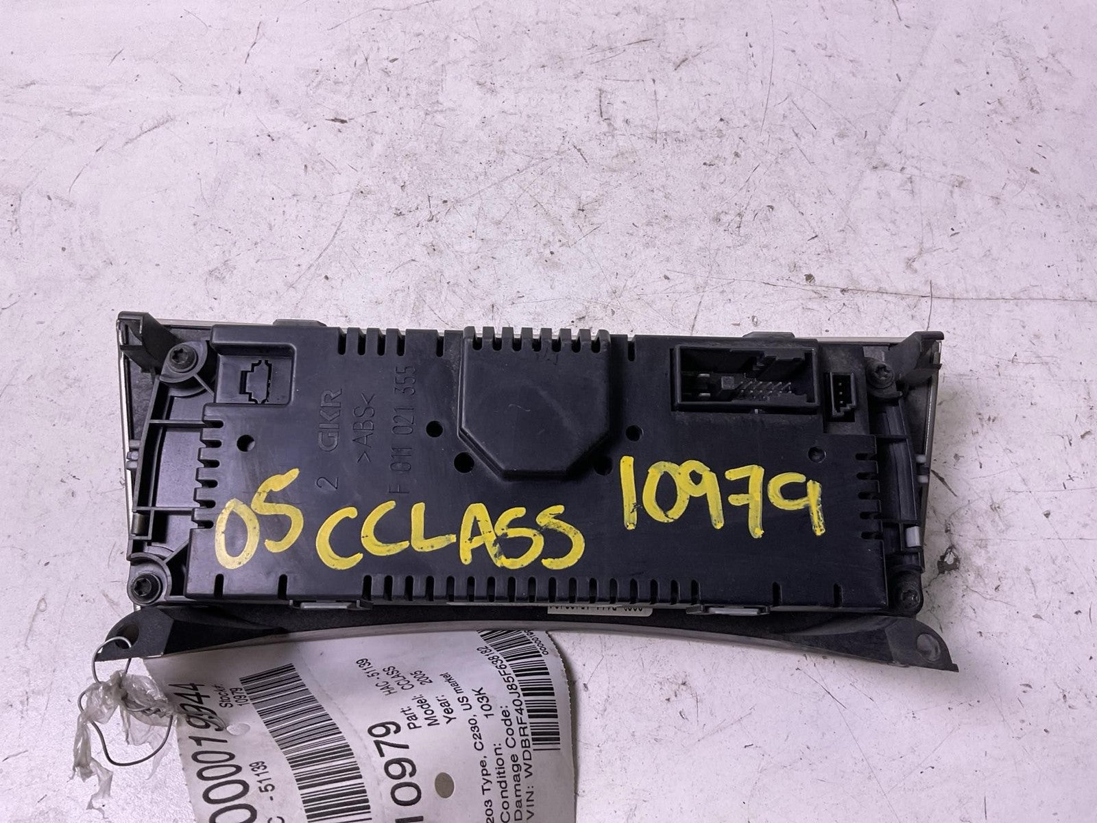 Heater A/c Control MERCEDES C-CLASS 01 02 03 04 053