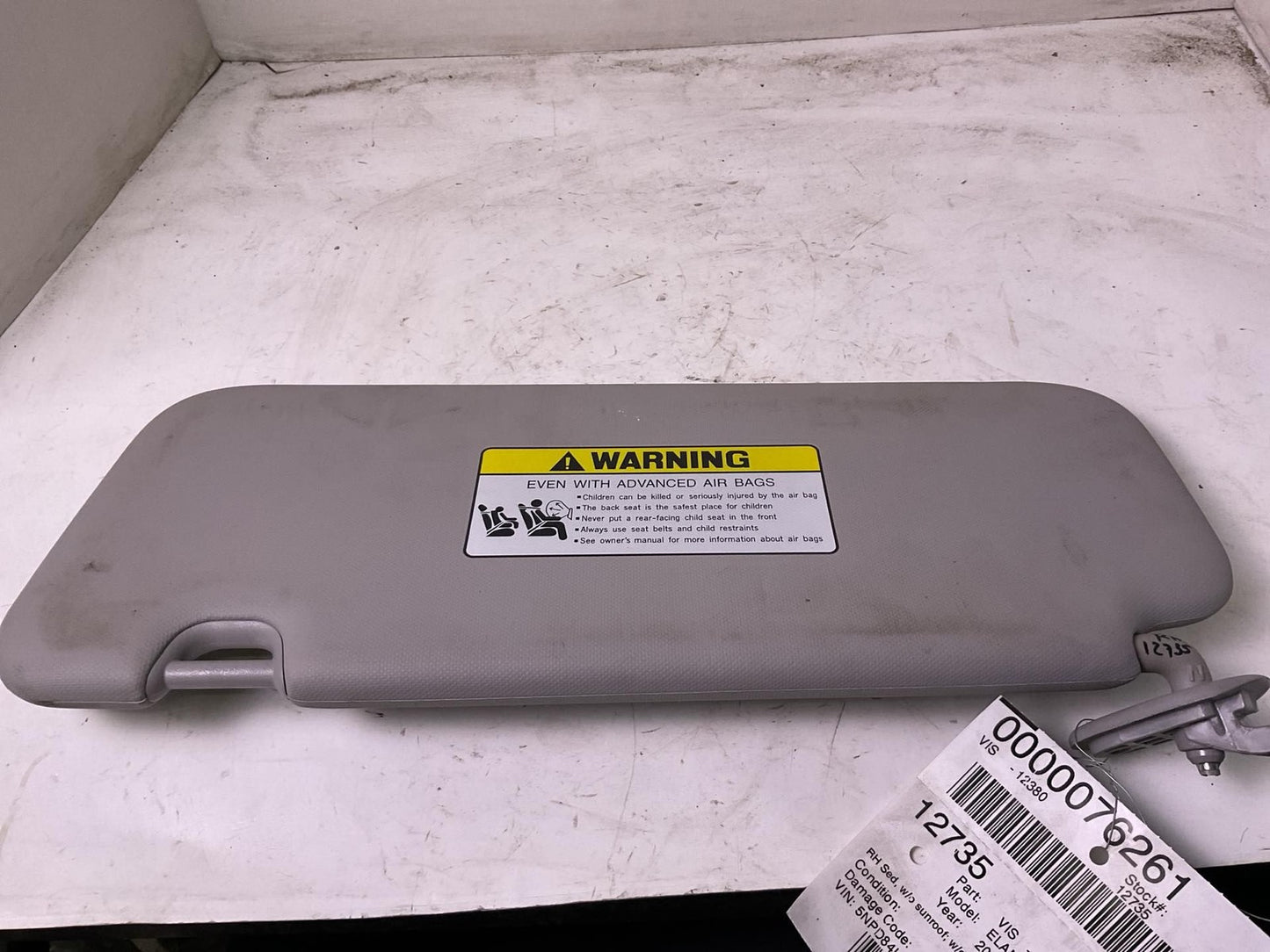 Sun Visor HYUNDAI ELANTRA Right 17 18 19 200